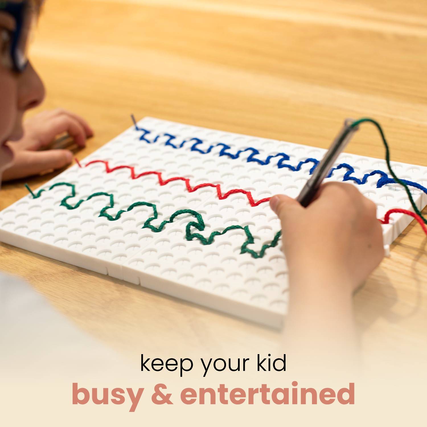 Stitch & Learn threading board for kids – Embroom